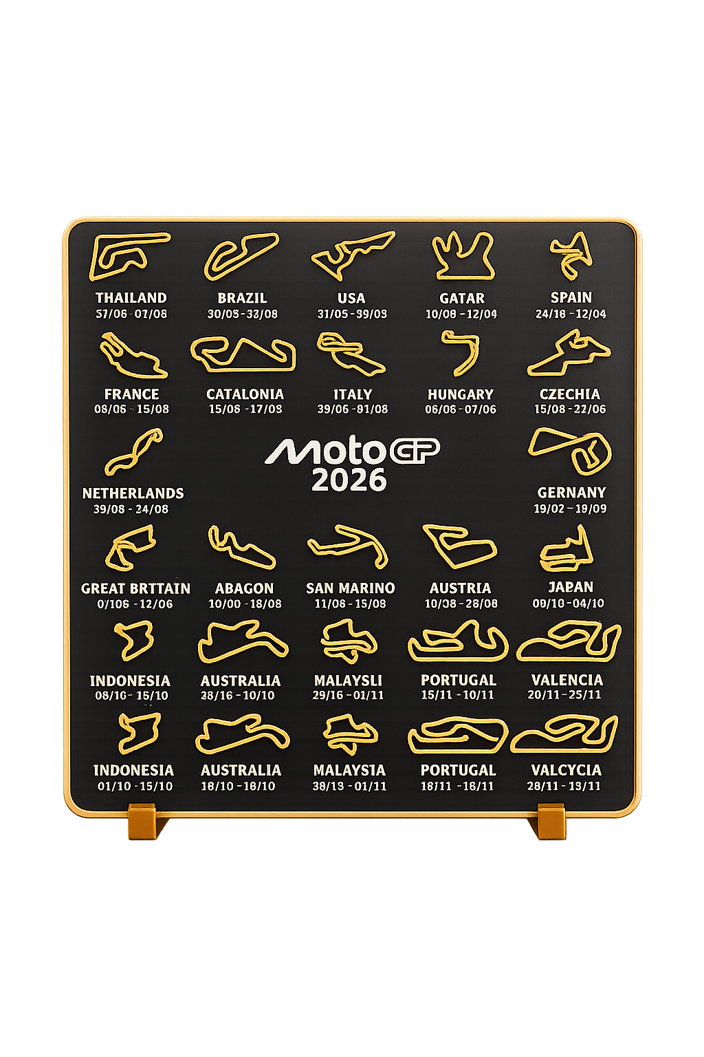 🏎️ Calendario de Circuitos 3D – F1 & MotoGP