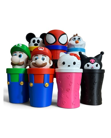 🥤 Vasos Infantiles de Figuras Animadas ✨